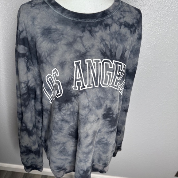 Unisex‎ Los Angeles  tie dye grey lightweight sweatshirt - Picture 5 of 7